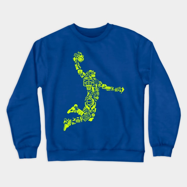 Basketball Player Crewneck Sweatshirt by DesignedByFreaks